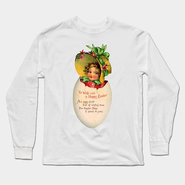 Vintage Easter Egg Long Sleeve T-Shirt by MasterpieceCafe